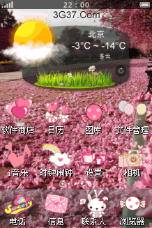 一颗漂亮的粉色花树