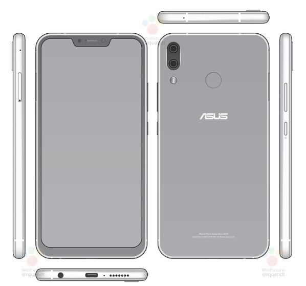 华硕ZenFone 5曝光 异形全面屏+双摄
