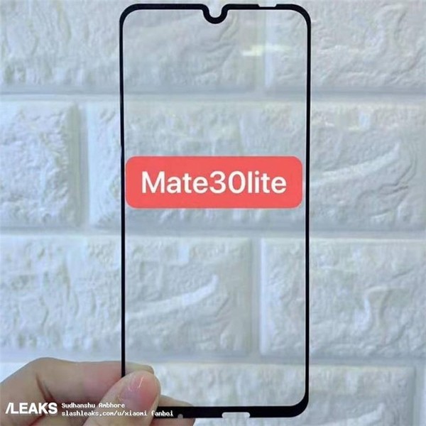 华为Mate 30 Lite钢化膜曝光 或采用水滴屏设计方案